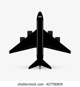 Airplane illustration design, editable vector
