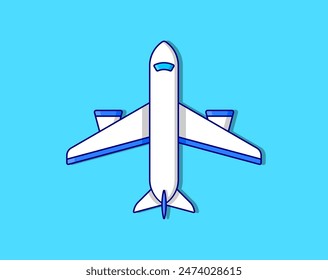 Airplane illustration. Airplane icon. Vector airplane.