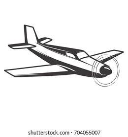 Airplane illustration isolated on white background. Vector illustration