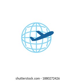 Airplane illustration logo vector design