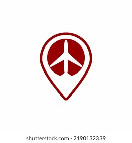 airplane illustration with scenery, suitable for travel logos, hotels, planes