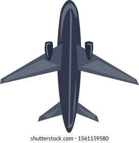 Airplane, illustration, vector on white background.