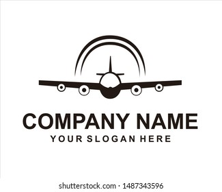 Airplane Industrial Logo Vector Design Stock Vector (Royalty Free ...