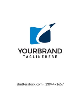 airplane internet logo design concept template vector