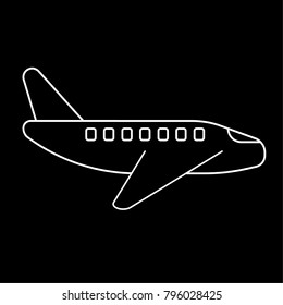 Airplane isolated icon vector illustration