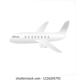 an airplane isolated on white background : vector 