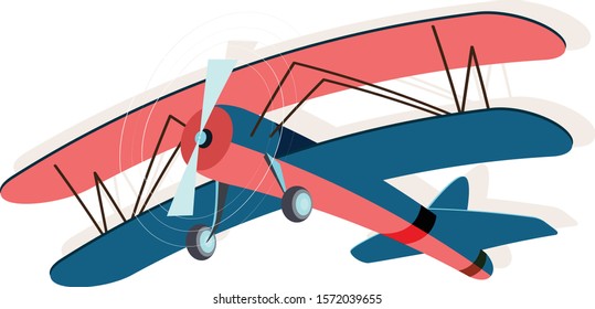 Airplane isolated on white background. illustration vector