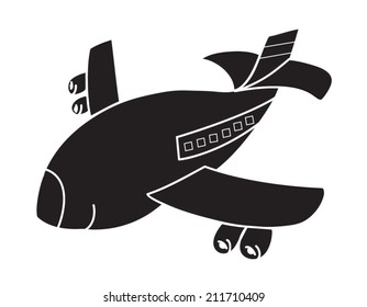 Airplane isolated on white background