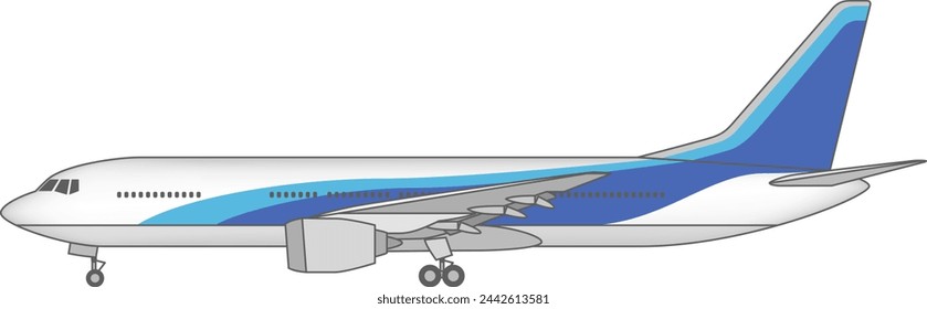 The airplane isolated on white background