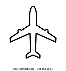 airplane isolated on white background - vector icon	