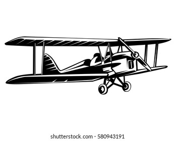 Airplane isolated on white background. Vector illustration