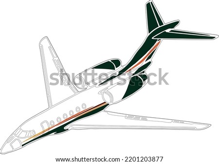 Airplane isolated on white Cessna Citation X