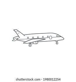 airplane isolated on white vector illustration
