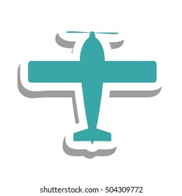 airplane isolated pictogram image 