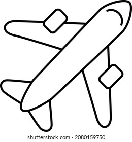 Icono del vector aislado del avión que puede modificar o editar fácilmente

