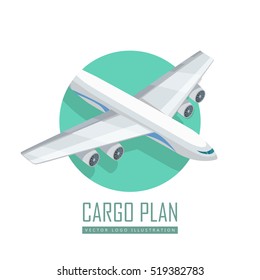 Airplane isometric projection icon. Passenger aircraft vector illustration isolated on white background. Air transportation. For game environment, transport infographics, company logo, web design