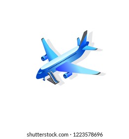 Airplane isometric vector icon