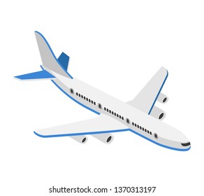 Airplane. Isometric vector illustration.
