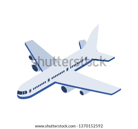 Airplane. Isometric vector illustration.