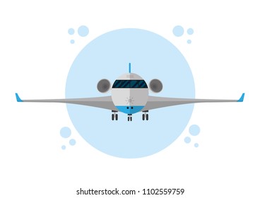 Airplane jet isolated