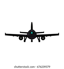 Airplane jet isolated