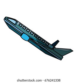 Airplane jet isolated