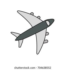 Airplane jet isolated