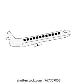 Airplane jet isolated