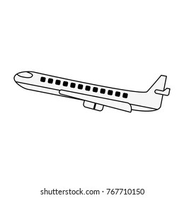 Airplane jet isolated