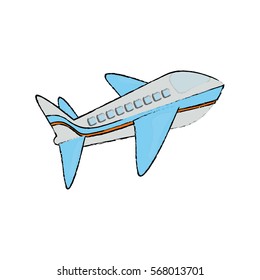 Airplane jet isolated icon vector illustration graphic design