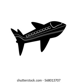 Airplane jet isolated icon vector illustration graphic design