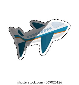 Airplane jet isolated icon vector illustration graphic design
