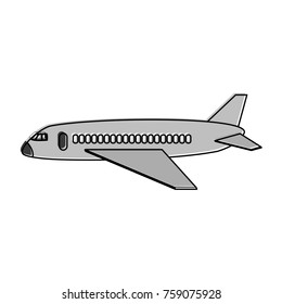 Airplane jet isolated icon vector illustration graphic design