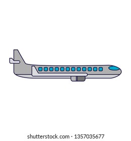 Airplane jet sideview symbol
