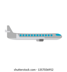 Airplane jet sideview symbol