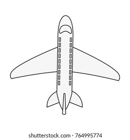 Airplane jet symbol