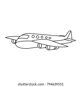 Airplane jet symbol