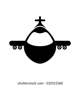 Airplane jet symbol icon vector illustration graphic design