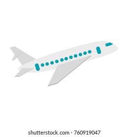 Airplane jet taking off