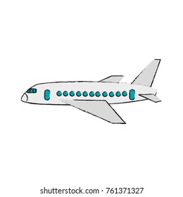 Airplane jet taking off