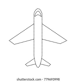 Airplane jet topview