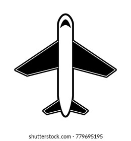 Airplane jet topview