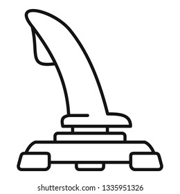 Airplane joystick icon. Outline airplane joystick vector icon for web design isolated on white background