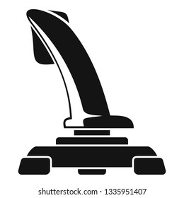 Airplane joystick icon. Simple illustration of airplane joystick vector icon for web design isolated on white background