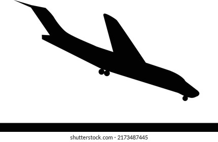 airplane landing icon on white background. plane landing sign. flat style.