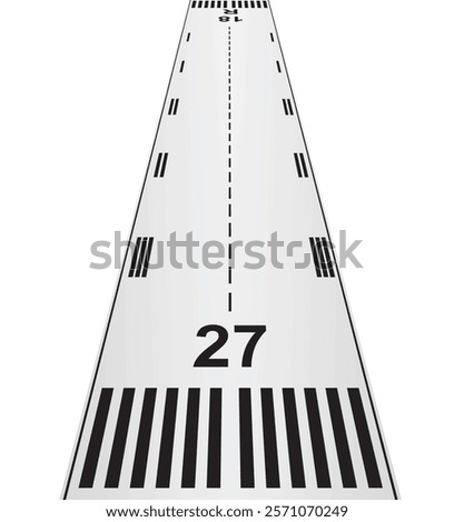 Airplane landing on runaway. vector