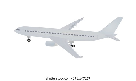 Airplane landing or take off. vector