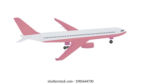 Aterrizaje o despegue del avión. vector