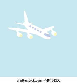 airplane lands