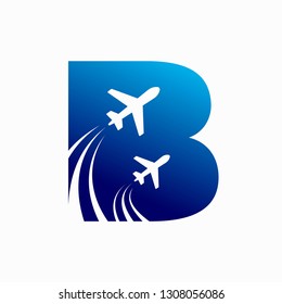 Airplane Letter B Stock Vector (Royalty Free) 1308056086 | Shutterstock